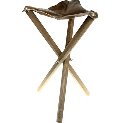 CMI Malstuhl Malhocker , 3 Holz- Füße , Sitzfläche aus Leder