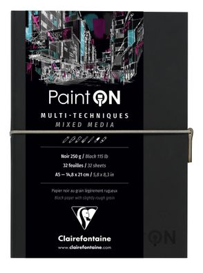 Clairefontaine PaintON Heft Fadenb 64S 250g sw