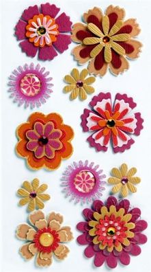 HEYDA 203780686 Stick-On's-Mix Blumen Mix 75 x 165 cm