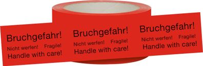RNK Signalklebeband 50mmx66m Aufdruck Bruchgefahr!