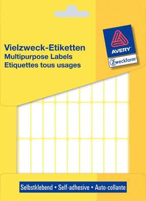 Zweckform 3320 Universal-Etiketten - 32 x 10 mm, weiß, 1.144 Etiketten/26 Blatt,