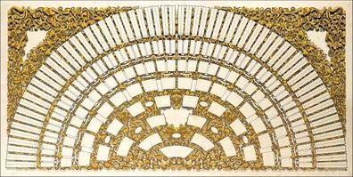 RNK Ahnentafel Schmuck Halbkreis für 8 Generationen 100x50cm
