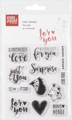 KNORR Prandell 2118834006 Stempelmotiv Clear Stamp For You transparent