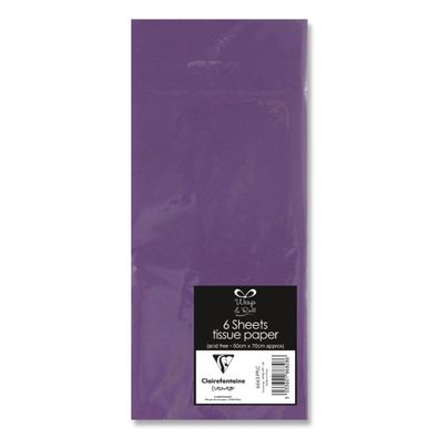 Clairefontaine Seide Packung 6 Blatt 50x70 vio
