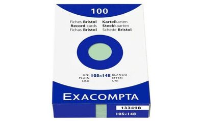 Exacompta Exacompta Karteikarten, DIN A6, kar iert, farbig sortiert