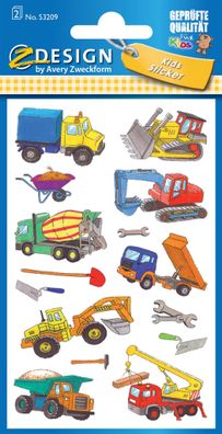 Zweckform 53209 Sticker Schmucketikett Kid Baustelle