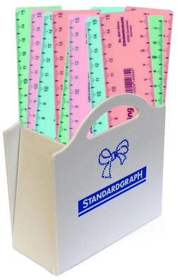 Standardgraph Twist & Swing Lineal Pastell 15 cm 30er Display