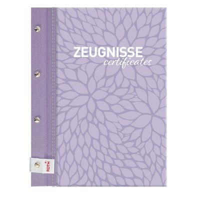Roth Zeugnismappen Pattern mit Buchschrauben, Lila Paradise, für Dokumente und
