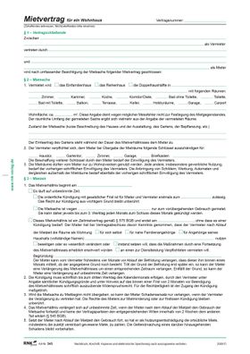 RNK Mietvertrag Haus DIN A4