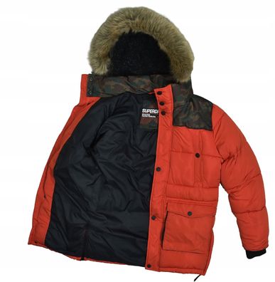 Superdry Explorer Kunstfell-Parka Herren Winterjacke XS