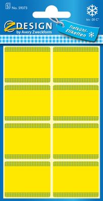 Zweckform Tiefkühletiketten 36x28mm gelb 40 Stück 59373 Z-Design