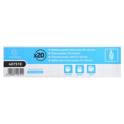 Exacompta Rolle 1lg therm 55g 57x18x12