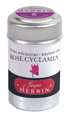 Herbin Dose mit 6 Patronen - Alpenveilchen