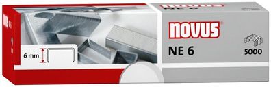 Novus Heftklammern NE 6 SUPER 5.000 Stück, Schenkellänge 6 mm
