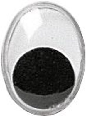 KNORR Prandell 212482126 Wackelaugen oval 12 x 9 mm Kunststoff weiss mit schwarzer