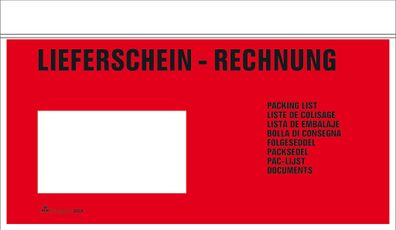 RNK Begleitpapiertasche DL sk Lieferschein-rechnung