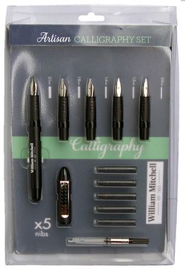 Standardgraph Artisan Füller Set 5 verschiedene Federn 5 schwarze Patronen und