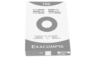 Exacompta Karteikarten 125x200 uni weiß 100St