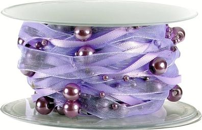 KNORR Prandell 216339117 Deko-Band Fancy Pearls 5 m x 20 mm flieder