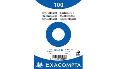 Exacompta Karteikarten A6 lin 100St/Pkg grün
