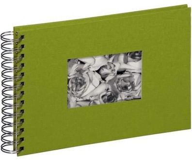Pagna Spiralalbum 24x17cm Passep. Stoffeinband 40S ln. gn