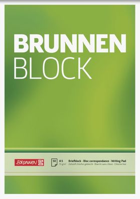 Brunnen Briefblock A5 70g unliniert/blanko 1052426