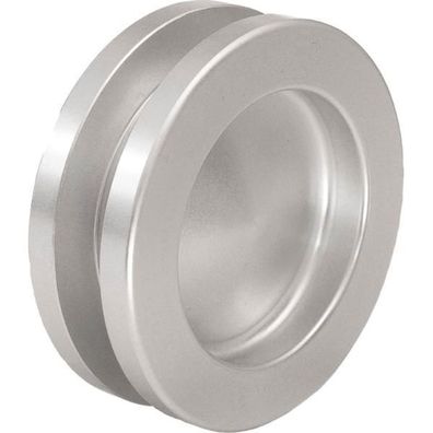KWS Muschelgriffpaar rund ø 65mm für Türstärke 8-10 / 38-45mm Aluminium silber elox