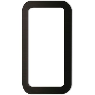KWS Muschelgriff eckig 120x65mm selbstklebend Aluminium schwarz matt