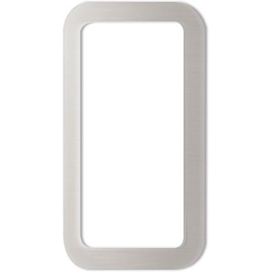 KWS Muschelgriff eckig 120x65mm selbstklebend Aluminium silber eloxiert