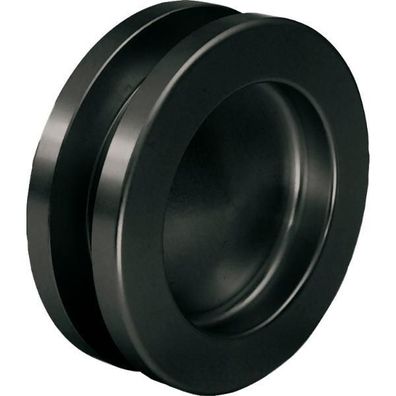 KWS Muschelgriffpaar rund ø 65mm für Türstärke 8-10 / 38-45mm Aluminium schwarz mat