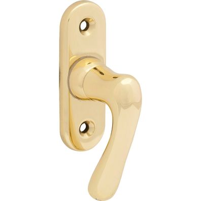 Grundmann Fenstergriff WG Elegant 505 - gebogen Vierkant 7x35mm Messing poliert