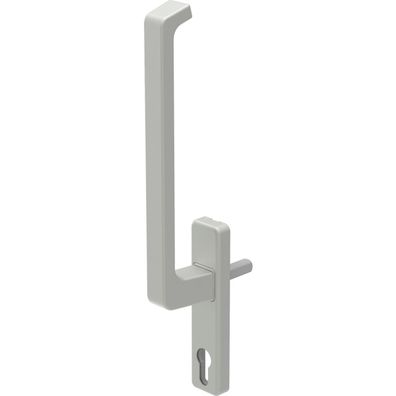 GU HS Drehgriff Dirigent 180° innen Rosette mit Profilzylinder silber