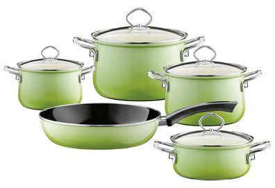 RIESS Set de casseroles 5 pièces émeraude émaillé