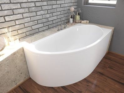 Badewanne Eckwanne Acryl MIKI 145x85 Rechts AcrylSchürze | Ablauf & Füße GRATIS !