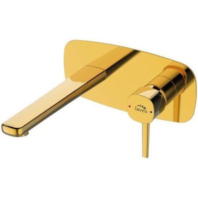 Waschtischarmatur Unterputz Wasserhahn POLA Mischbatterie in Gold + Click-Clack