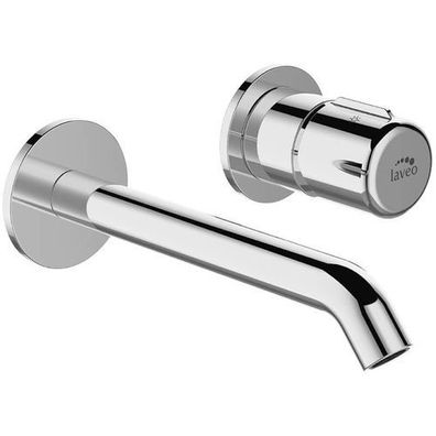 Waschtischarmatur Unterputz Wasserhahn PRETTO Mischbatterie in Silber + Click-Clack
