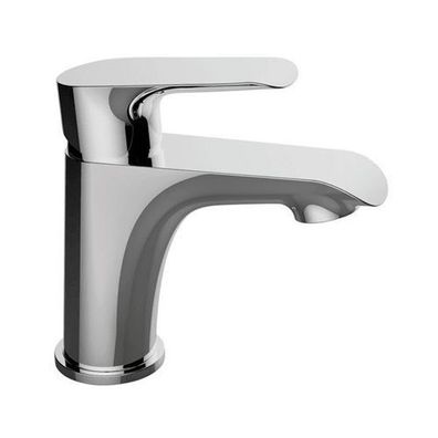 Waschtischarmatur Wasserhahn Kleine ALEA Mischbatterie in Silber + Click-Clack