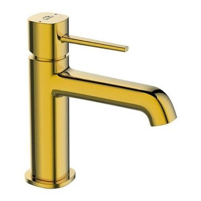 Waschtischarmatur Wasserhahn Kleine POLA Mischbatterie in Gold + Click-Clack