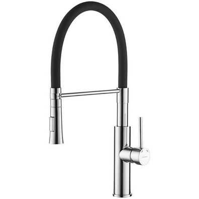 Küchenarmatur Wasserhahn SHIRE Küchenmischer Chrom-Schwarz Spültischarmatur