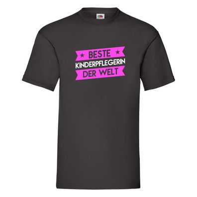 Weltbeste: Kinderpflegerin | Beruf | Kinder | Pflegeberuf T-Shirt Schwarz