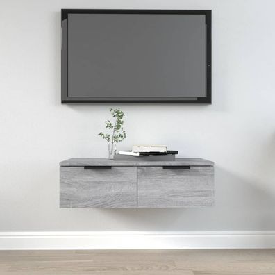 vidaXL Wandschrank Grau Sonoma 68x30x20 cm Holzwerkstoff