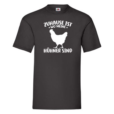 Zuhause ist wo meine Hühner sind | Hühnerstall | Landwirt T-Shirt Schwarz