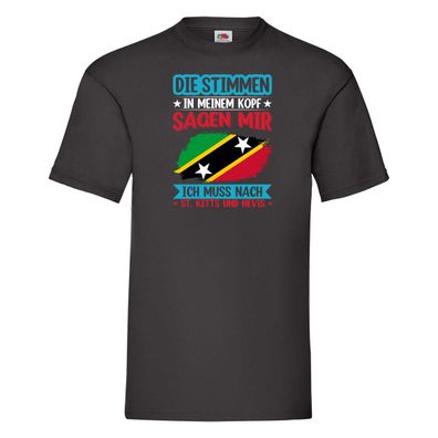 St. Kitts und Nevis | Urlaub | Stimmen in meinem Kopf T-Shirt Schwarz