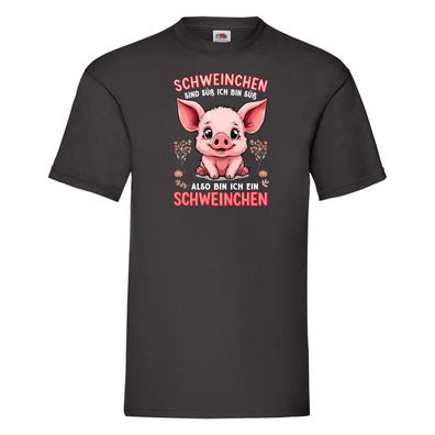 Ich bin ein Schweinchen | Schweine | Bauer T-Shirt Schwarz