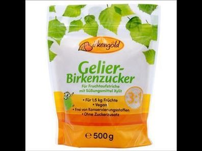 Birkengold 6x Birkengold Gelier-Birkenzucker 3:1 500g