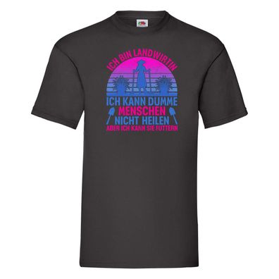 Ich bin Landwirtin | Landwirt | Bauer T-Shirt Schwarz
