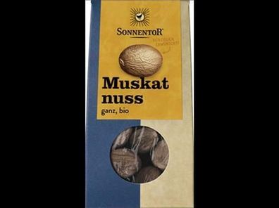 Sonnentor 6x Muskatnuss ganz, Packung 25g