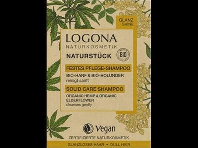 Logona 6x Festes Pflege Shampoo Bio-Hanf & Bio-Holunder 60g
