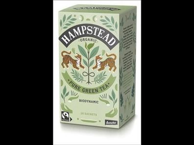 Hampstead Tea Organic Demeter and Fairtrade Pure Green Tea 40g