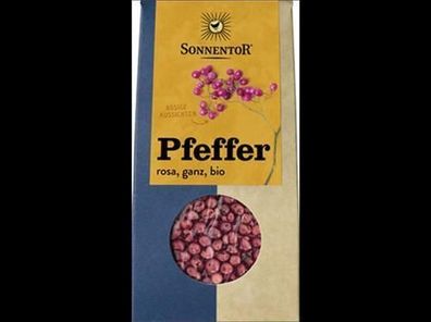 Sonnentor 6x Pfeffer rosa ganz, Packung 20g